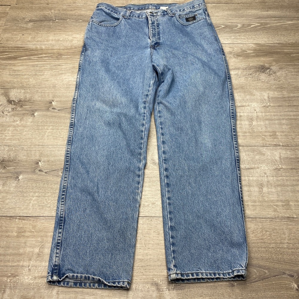 Harley-Davidson Jeans Traditional Men 36x30 Blue Cotton Denim Straight Leg Biker